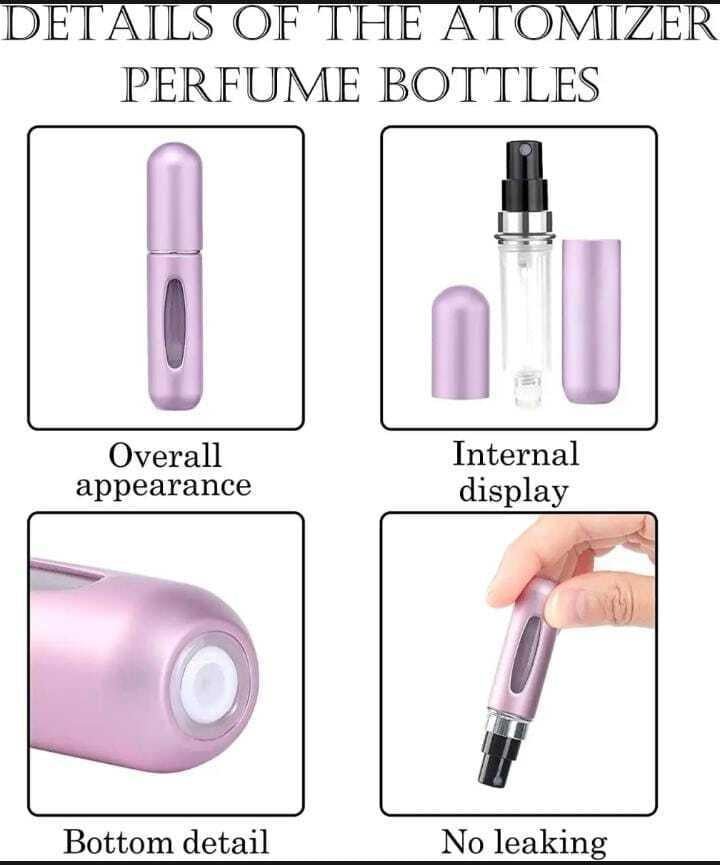 Portable Refillable Mini Perfume Bottles – Pack of 3 - Steplyn#